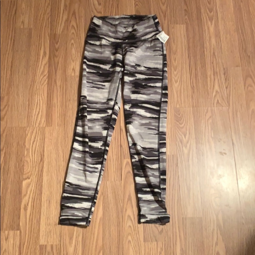 Black white gray leggings
